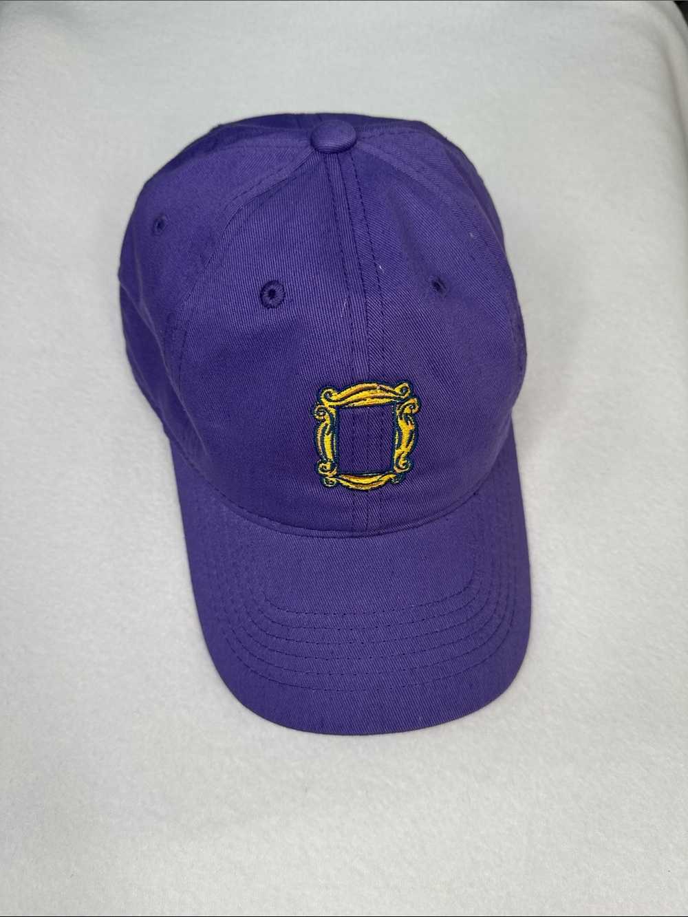 Purple Friends TV show peephole frame strapback baseball cap - Picture 2 of 15